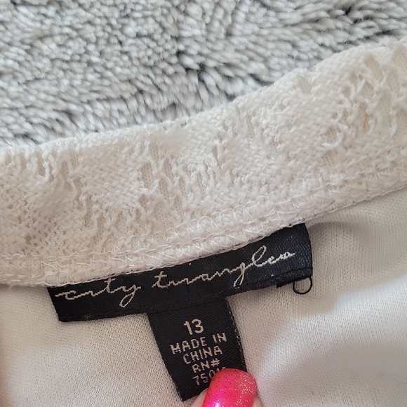 Floral Strapless Dress - Orange and White - Picture 5 of 5